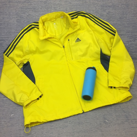 adidas Other - Adidas yellow windbreaker jacket